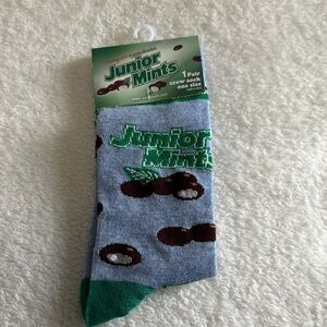 Junior Mints Blue and Green Crew Socks